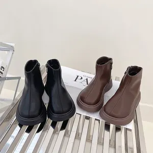 Soft comfortable leather wide fit minimalistic ergonomic designer Chelsea boots baby kids toddler girl boy shoes boots