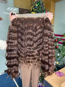 ผมต่อแบบยืดหยักศกธรรมชาติทำจากผมคนเวียดนามสีน้ำตาลเข้มแบบเส้นเดียว - Product Image 2