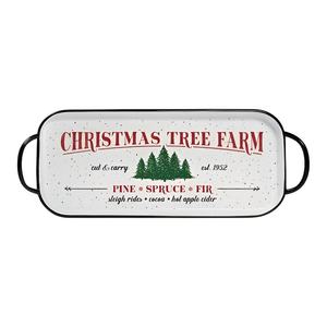 2024 High Quality Wooden Metal Serving <b>Trays</b> for Christmas <b>Party</b> Eco-Friendly Christmas Decoration Serving <b>Tray</b> - Product Image 4