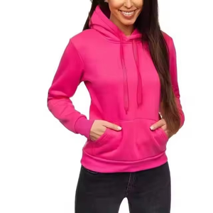 2025 femmes coupe ample à manches longues pull à capuche impression broderie Style solide léger pour l'hiver OEM disponible - Product Image 1