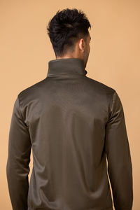 Olive <b>Zip</b> Through Winter Tracksuit for Men Premium Quality Men Winter Two Piece Set Male Jogger Sets - Product Image 4