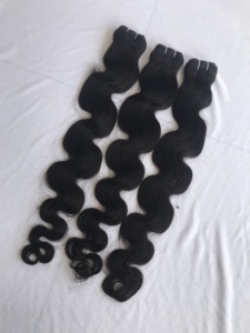 Bonne Qualité de Cuticule Vierge Brute Non Transformée Alignée Bonne Densité Vague de Corps Cheveux Humains Pour Les Femmes Noires Extensions de Cheveux Bundles - Product Image 2
