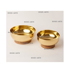 <b>Set</b> of 2 different sizes decorative bowls with premium quality metal <b>food</b> serving bowls at cheapest price - Product Image 6