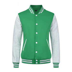 Vente en gros de vêtements pour hommes vestes d'université vierges veste universitaire surdimensionnée 100 polyester veste Letterman à manches en cuir - Product Image 3