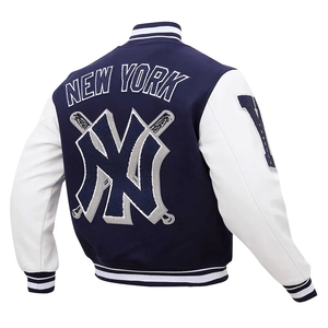 Veste de baseball de haute qualité en vente chaude, prix de gros, produit entièrement personnalisé, logo personnalisé, travail de patchwork - Product Image 2