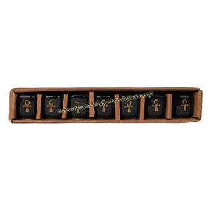 Venta al por mayor personalizada Cruz egipcia Ankh Mini carillón de cerámica contenedor de vela para rituales de meditación vigilia brujería Wiccan - Product Image 4