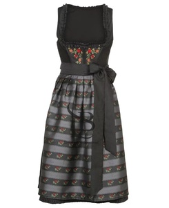 Robe pour femmes de haute qualité, très demandée, brodée, en polyester et coton mélangés, emballage privé allemand, dirndl léopard pour femmes - Product Image 1