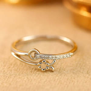 Anillo Elegante y Minimalista de Plata de Ley Zarkan con Circonita, Baño de Rodio y Oro para Uso Diario y Regalos - Product Image 1