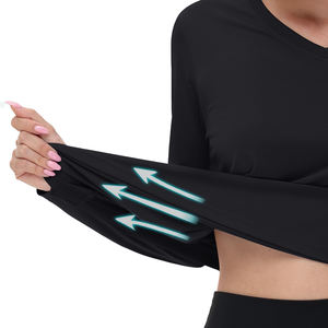 Camiseta de diseño único, ropa clásica e informal y tela de algodón sostenible, camiseta transpirable de manga larga para mujer - Product Image 4