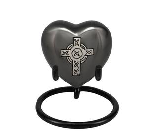 Urna Conmemorativa de Plomo con Forma de Corazón, Opción de Soporte, Nuevo Diseño, Urnas Conmemorativas de Metal, Urnas de Aluminio para Cenizas Humanas - Product Image 6