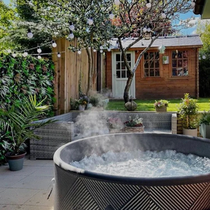 Vente flash : Bain à remous moderne pour 5 adultes, spa extérieur portable en acrylique avec gros jets de massage pour une immersion relaxante, vente flash - Product Image 4