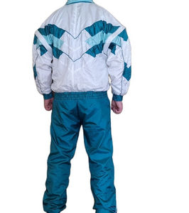 Ensemble de survêtement coupe-vent en nylon deux pièces pour hommes veste imprimée, légère et respirante avec logo personnalisé et fermeture éclair grande taille d'automne - Product Image 2