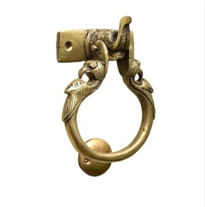 High Quality Modern Round Door Pull Knocker Manufacturer's Polished Chrome Zinc Alloy for Wooden Door - Product Image 4