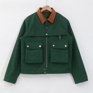 2025 chaquetas de talla grande a la moda, chaquetas cálidas de algodón para hombres, ropa de calle con cremallera para hombres, chaquetas informales de Hip Hop - Product Image 1