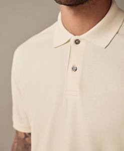 Alto rendimiento de punto 100% algodón camisa manga corta para suave transpirable Casual actividades al aire libre blanco crudo patrón sólido - Product Image 4