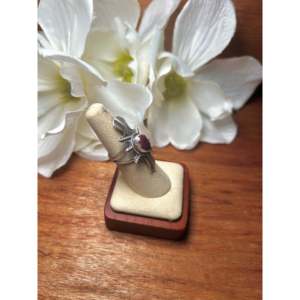 Kobe Martinez Purple Spiny Oyster Sterling Silver <b>Adjustable</b> <b>Ring</b> Rose Gold Plated Casual Bezel Setting Natural Gemstones Gift - Product Image 3