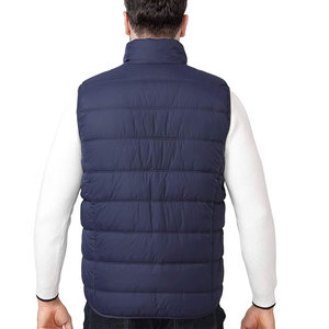 Chaleco acolchado sin mangas para hombre, chaqueta impermeable para exteriores, chaquetas de invierno acolchadas cálidas con logotipo personalizado - Product Image 3