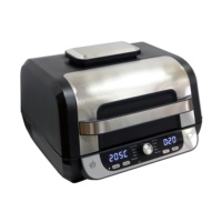 Four à Air Chaud Électrique Carré Classique en Plastique, Sans Huile, pour Cuire, Frire, Rôtir, Griller, Déshydrater, Pizza, Grill, pour Camping-car et Hôtel