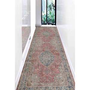 Tapis imprimé à motifs floraux - Design marocain pour porte d'entrée, cuisine, chambre d'enfant, tapis en velours - Product Image 4