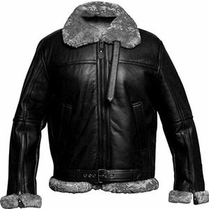 แจ็คเก็ตบอมเบอร์ขายส่ง แจ็คเก็ตบอมเบอร์ขนแกะแท้ แจ็คเก็ตบอมเบอร์หนังแกะแท้สำหรับฤดูหนาว สำหรับทุกเพศ - Product Image 2