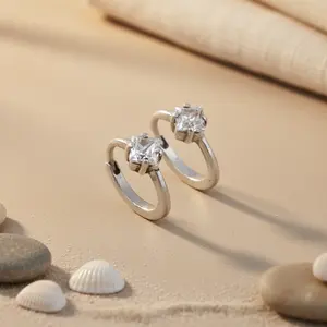 "Glamorous <b>Gold</b>-Plated Brass Women's Heart-Shaped Diamond <b>Toe</b> <b>Ring</b> for Wedding or Engagement" - Product Image 2