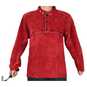 Veste de soudage en cuir de vachette fendu de qualité supérieure Vêtements de protection Veste de soudage résistante au feu - Product Image 6