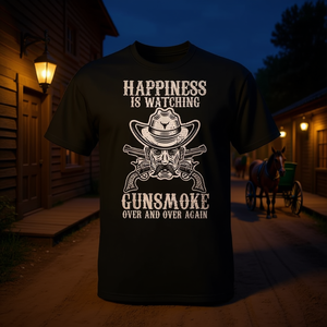 เสื้อยืดลายคาวบอยสไตล์คันทรีคลาสสิกสำหรับคนรักกันสโมค ธีมคาวบอยซาลูน-สินค้าส่งเสริมการขาย - Product Image 3