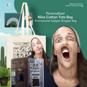 Bolsa de Tela de Algodón Personalizada con Nueve Compartimentos, Bolsa de Compras Promocional - Product Image 3