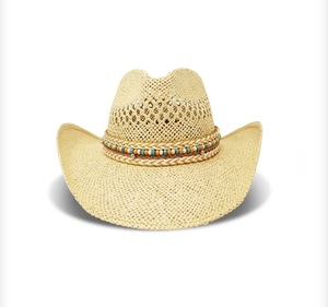 Handmade Twister Cowboy <b>Hat</b> Wide Brim <b>Western</b> Style Character Hand Embroidery Paper Unisex Outdoor Travel Casual Made in Mexico - Product Image 1