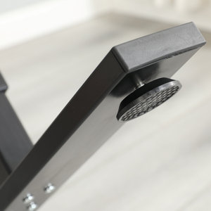 Escritorio de pie de acero inoxidable telescópico ergonómico, mesa de ordenador de oficina en casa ajustable en altura con diseño moderno - Product Image 5