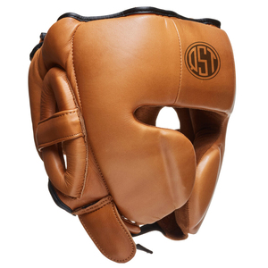 Protège-tête de boxe en cuir QST Premium avec grande protection faciale antidérapant unisexe pour les arts martiaux MMA Kickboxing - Product Image 3