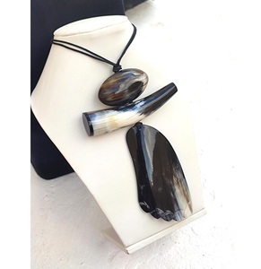 สร้อยคอเขาควายทำด้วยมือเขาธรรมชาติเครื่องประดับแฟชั่นขายส่ง - Product Image 1