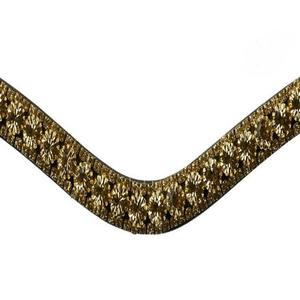 คริสตัลทองคํา 3 แถวหรูหราส่องแสงเพชร rhinestones ตกแต่งวงคิ้วหนังม้าคลื่นลึกในซังเต็มขนาด - Product Image 4