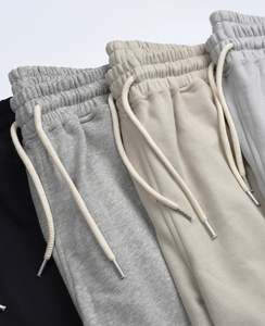 Streetwear formel en coton tricoté épais pour hommes T-shirts et shorts de grande taille avec coupe régulière - Product Image 5