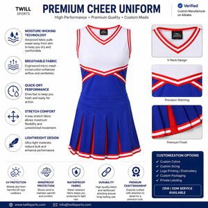 Uniformes de cheerleading personnalisés avec logo, confortables, sans manches, imprimés, 100% polyester, uniformes de cheerleading pour femmes, uniformes de cheerleading pour filles d'école - Product Image 4