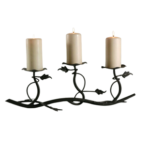 Support de bougie en fer et acier fait main, design dernier cri, finition antique, haute qualité, emballage personnalisé, fourni en gros pour la maison - Product Image 1