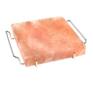 Premium quality Wholesale Square Shape Himalayan Salt Cooking Slab <b>Plates</b> And Himalayan Salt Block Tray BBQ Grill <b>Rack</b> For BBQ - Product Image 4