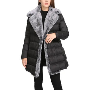 Manteau long matelassé pour femmes, vêtements d'extérieur d'hiver tendance, design personnalisé, vente en gros - Product Image 1