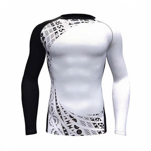 <b>Mens</b> Compression Short Sleeve Worsted Fabric Letter Pattern Gym Workout <b>Base</b> <b>Layer</b> Quick Dry Athletic Top Sportswear - Product Image 5