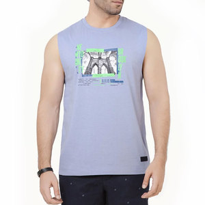 Débardeur d'entraînement de gymnastique en coton de haute qualité avec logo personnalisé OEM Vente en gros Chemise musculaire personnalisée - Product Image 1