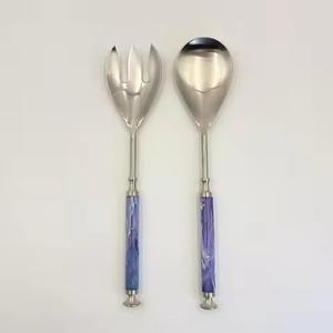 Ensemble de cuillères de service en métal avec manche en résine, ensemble de serveurs à salade en métal de qualité supérieure - Product Image 5
