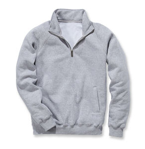 Sudadera con Capucha de Forro Polar para Hombre, Media Cremallera, con Cuello, Impermeable y Cortavientos, Tinte Liso, Logotipo Personalizado - Product Image 1