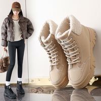 Bottes de neige pour femmes, chaussures de campus, bottes en fourrure, matériaux durables de haute qualité, logo personnalisé, chaussures d'hiver.