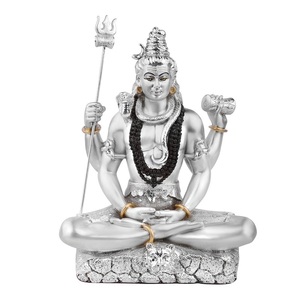 Sculpture artisanale en acier inoxydable du Seigneur Shiva, Mahadev, 3 pouces, pour la décoration du temple à domicile, cadeau spirituel pour la méditation, Puja - Product Image 1