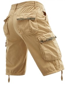 Unisex Lightweight Cargo Shorts Private Label Cotton Blend Multi-Pockets <b>Drawstring</b> Comfortable Canvas for Everyday Summer Wear - Product Image 5