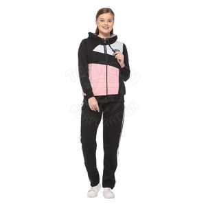 High Quality 100% Polyester Men's Tracksuits Wholesale Sublimated Logo Blank Hooded Tracksuits Breathable Feature - Product Image 1
