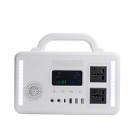 멋진 야외 모험을위한 블루투스 오디오와 새로운 세련된 300W 휴대용 파워 스테이션 블랙 화이트 색상