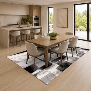 <b>RUGS</b> DEPOT LXDP-0844 Wholesale Grey Silver Modern Vintage Digital Printed Machine Washable Chenille Area <b>Rug</b> <b>Non</b> <b>Slip</b> - Product Image 4
