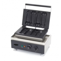 Machine à gaufres industrielle et commerciale Kitchbox avec revêtement antiadhésif, mode économie d'énergie, garantie 1 an