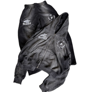 Fabricant OEM, qualité supérieure, appliqué brodé et lavage à l'acide, survêtement en molleton de coton, streetwear, survêtement 500 GSM - Product Image 1